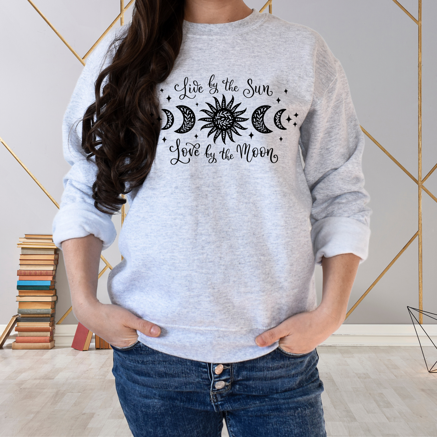 Live By The Sun; Love By The Moon Crewneck Sweatshirt